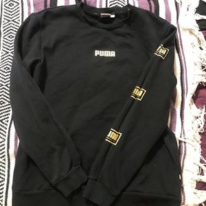 Black and gold puma sweater size large